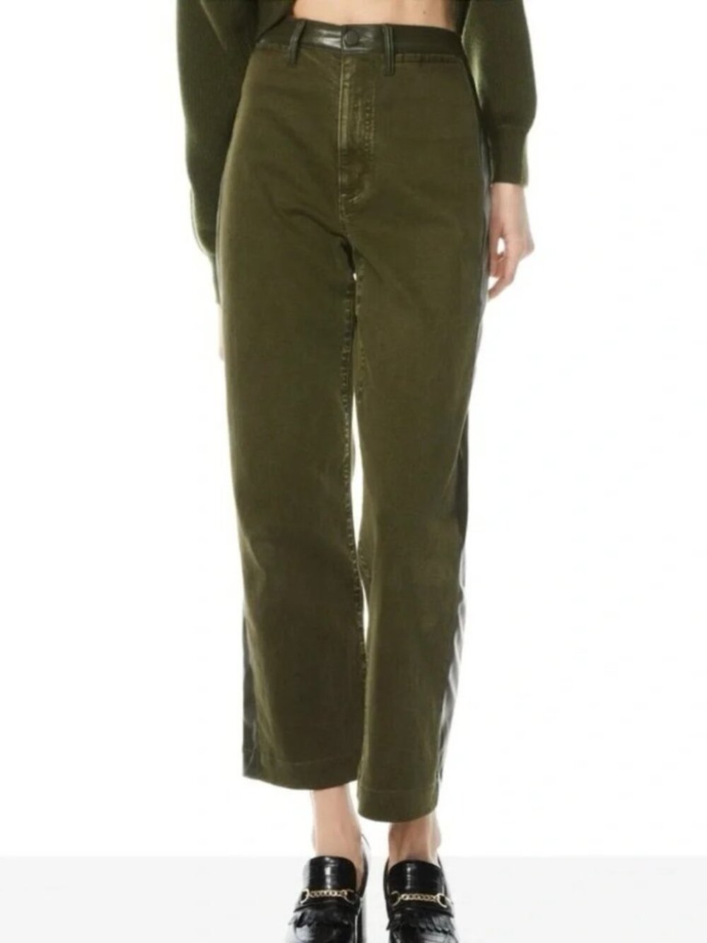 Alice & Olivia olive boot cut jeans 28